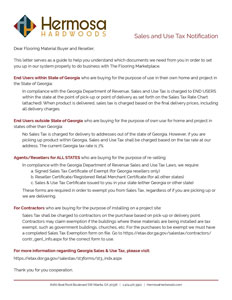 Sales Tax Exemption Forms